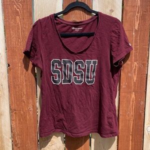 San Diego State University burgundy shirt